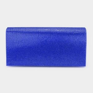 Sapphire Blue Clutch Rhinestone Crystal Purse Bling Evening Crossbody Bag